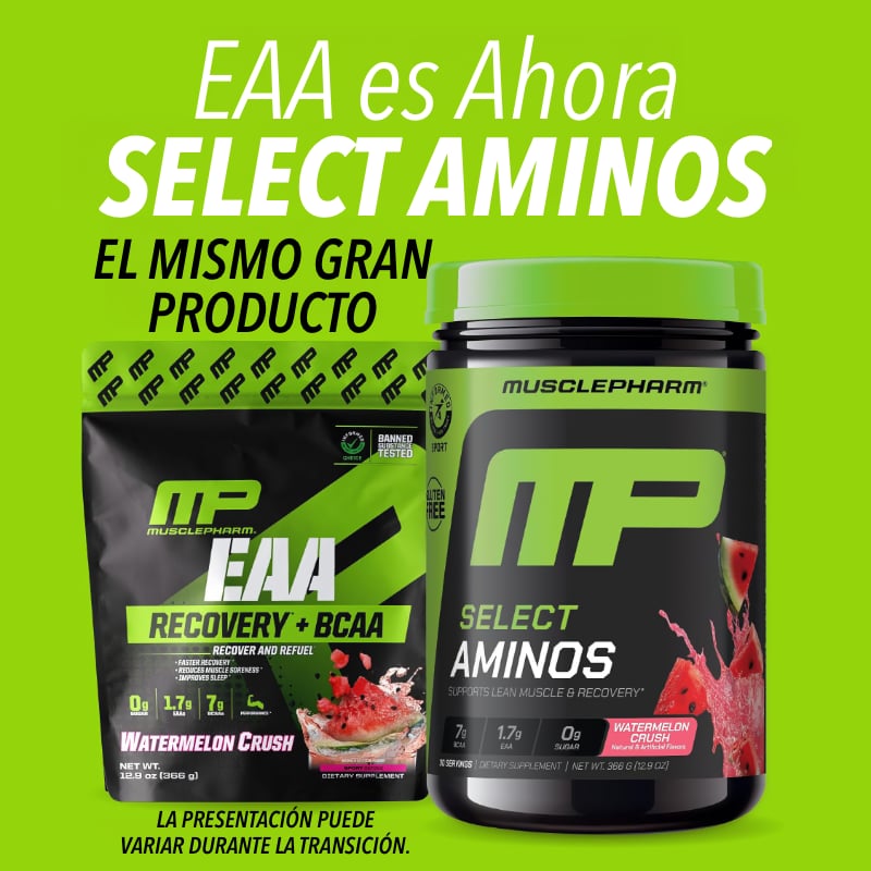 MusclePharm, EAA es ahora Select Aminos, el mismo gran producto